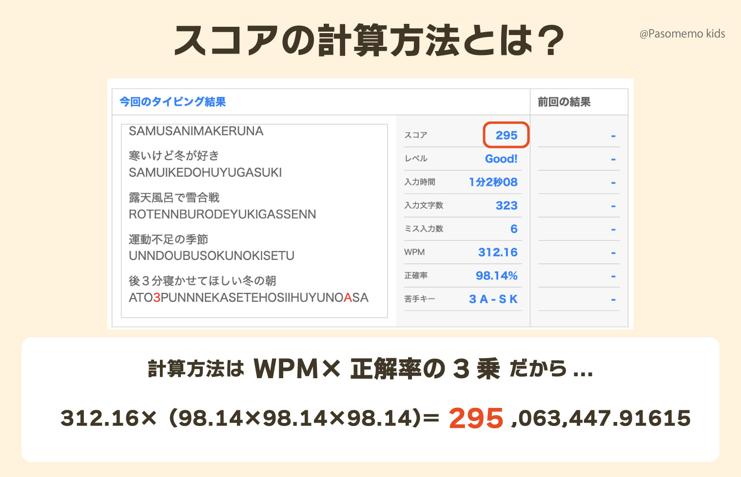 スコアの判定基準とは？（WPM・正解率）