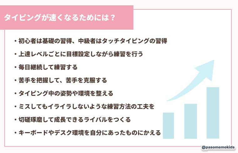 タイピングが速くなるために必要なコツ