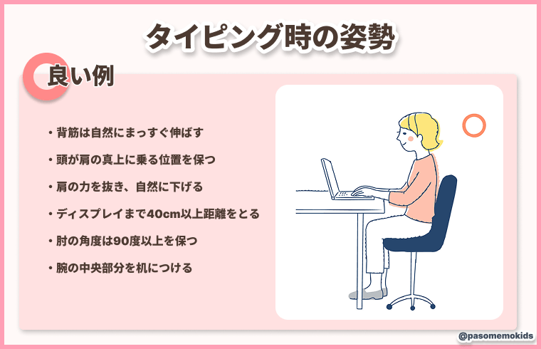 良い姿勢の例